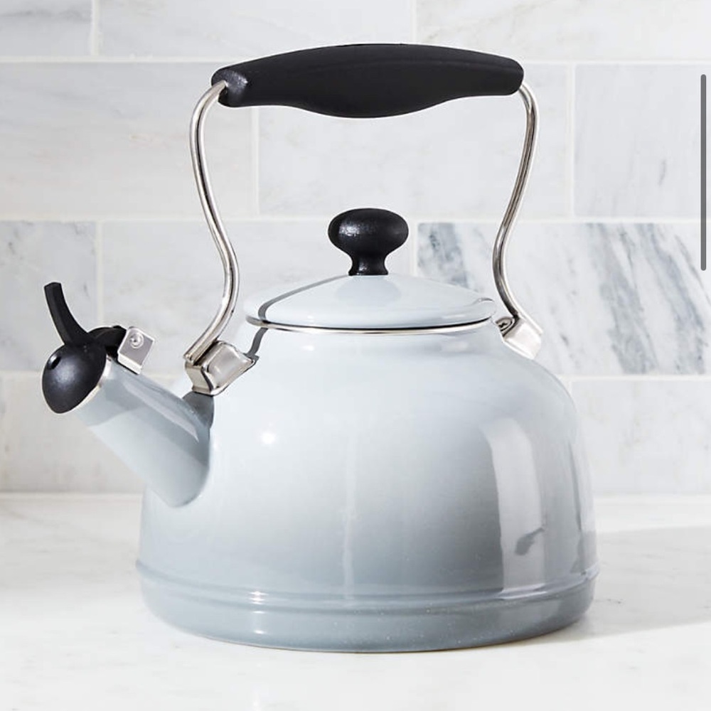 NEW IN BOX Chantal ® Vintage Grey Steel Enamel Tea Kettle